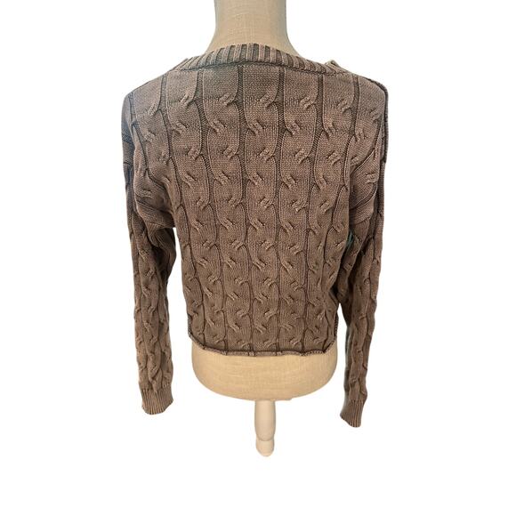 ADORA Cut Edge Detail Mineral Washed Sweater Size Medium 100% Cotton - Picture 2 of 5